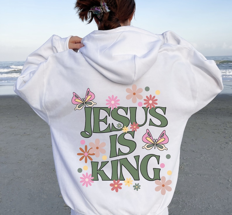 JESUS IS KING, PREPPY SWEATSHIRT